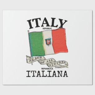 Papel De Regalo Bandera vintage del país Italia