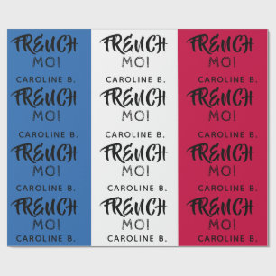 Papel De Regalo Bandera y monograma de Francia