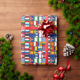Papel De Regalo Banderas del Mundo