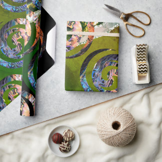 Papel De Regalo Bañera DOBLE KORU. Paua Shell Art