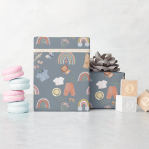 Papel De Regalo baño de bebé color arcoiris