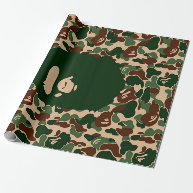Papel De Regalo bape Camo monkey hypebeast (Desenrollado)