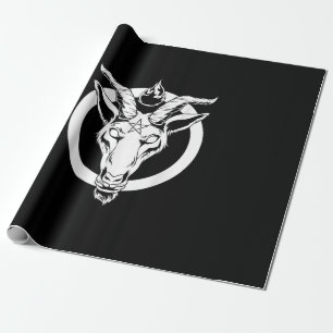 Papel De Regalo Baphomet de cabra oscura, regalo de Lucifer Beelze