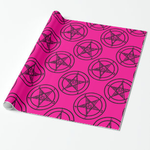 Papel De Regalo baphomet rosa pentagram halloween