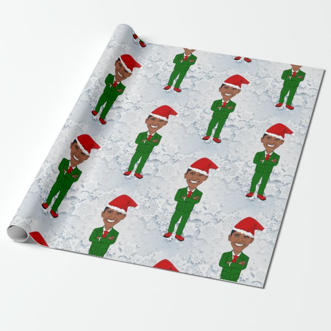 Papel De Regalo barack obama santas (Desenrollado)