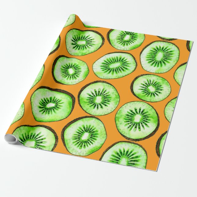 Papel De Regalo Barajas de Kiwi (Desenrollado)