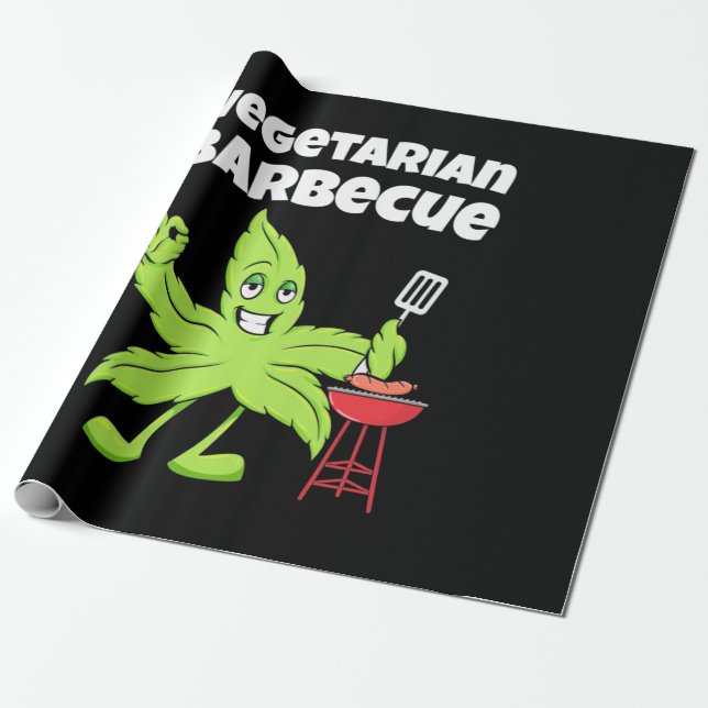 Papel De Regalo Barbacoa vegetariana (Desenrollado)