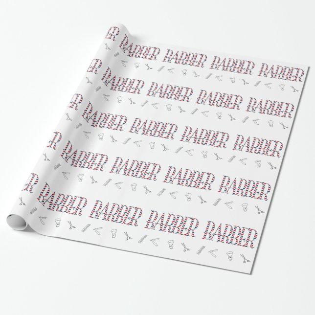 Papel De Regalo Barber (Desenrollado)