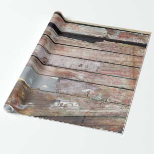 Papel De Regalo Barca rústica de madera antigua