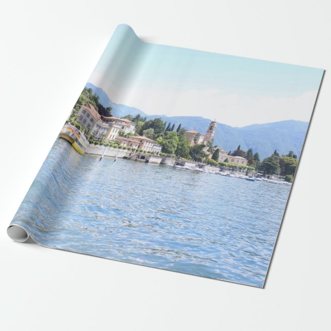 PAPEL DE REGALO BARCO AMARILLO CERCANO AL EDIFICIO (Desenrollado)