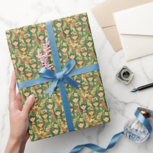 Papel De Regalo Barco de vela con escarlata patrón acuático