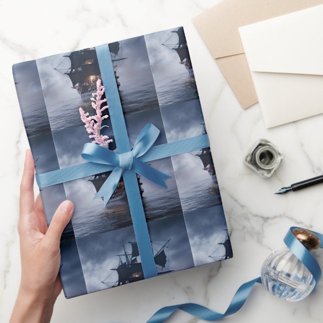 Papel De Regalo Barco pirata de galeón español (Regalar)