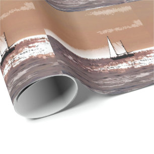 PAPEL DE REGALO BARCOS DE VELA