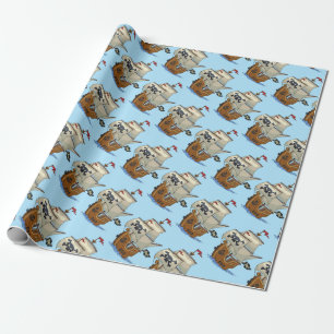 Papel De Regalo Barcos Piratas
