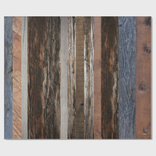 Papel De Regalo Barn Board recuperó madera rústica