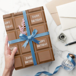 Papel De Regalo Barra de chocolate de Feliz Cumpleaños