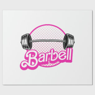 Papel De Regalo Barra de pesas - rosa