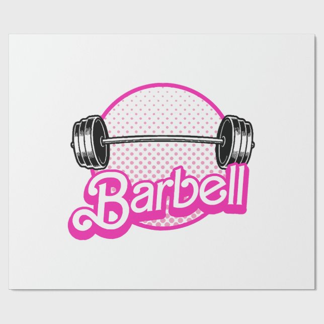Papel De Regalo Barra de pesas - rosa (Superficie plana)