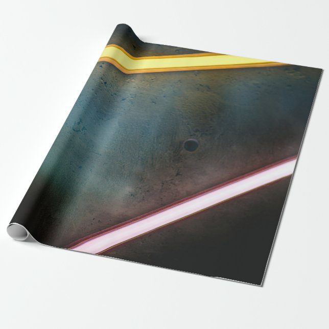 Papel De Regalo Barra metalizado amarilla y roja (Desenrollado)