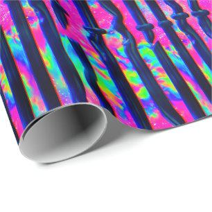 Papel De Regalo Barras de error de arcoíris oscuro