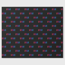 Papel De Regalo Barras de logotipo de regalo de WMSA en negro mate