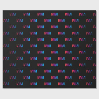 Papel De Regalo Barras de logotipo de regalo de WMSA en negro mate