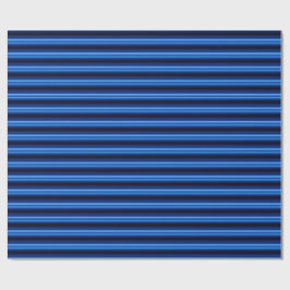 Papel De Regalo Barras horizontales Metalizado azules