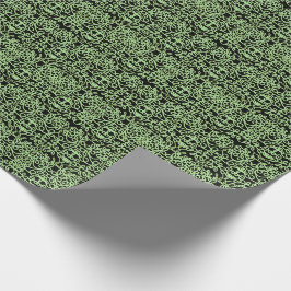 Papel De Regalo Barreras sofisticadas | negro y verde 