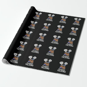 Papel De Regalo Barrido Hablando Divertido Charla Dulce Broom Pun 