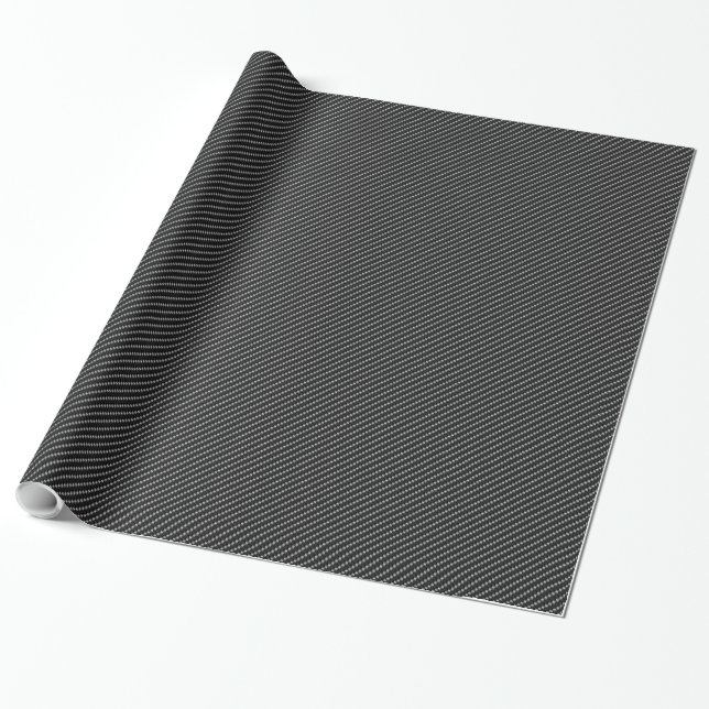Papel De Regalo Base de fibra de carbono roja y negra (Desenrollado)