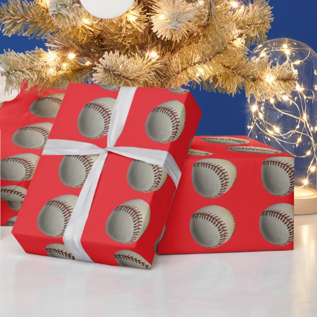 PAPEL DE REGALO BASEBALL CHRISTMAS WRAPPING PAPER (Vacaciones)