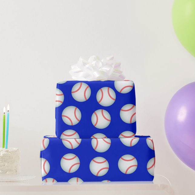Papel De Regalo Baseballs (Regalos de fiesta)