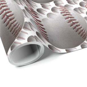 Papel De Regalo Baseballs 3D