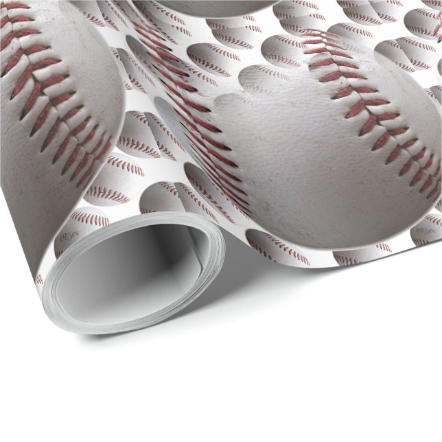 Papel De Regalo Baseballs 3D (Esquina del rollo)