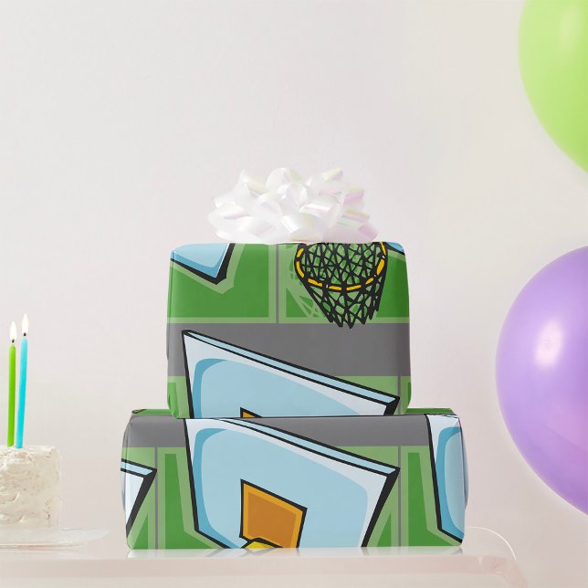 Papel De Regalo Basketball Hoop Sports Backboard Y Red (Subido por el creador)