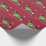 Papel De Regalo Basset Hound Merry Christmas Design<br><div class="desc">Esta silueta también puede representar: Basset,  Basset Hound,  Blue Gascony,  Artesian Normand,  Alpine Dachsbracke,  Basset des Alpes,  Alpine Basset Hound,  Lancashire Heeler,  Ormduk Terrier,  Ormduk Heeler,  Westfalian Hound,  Westphalian Basset,  Sueño Sueco,  Teckel,  Hound</div>