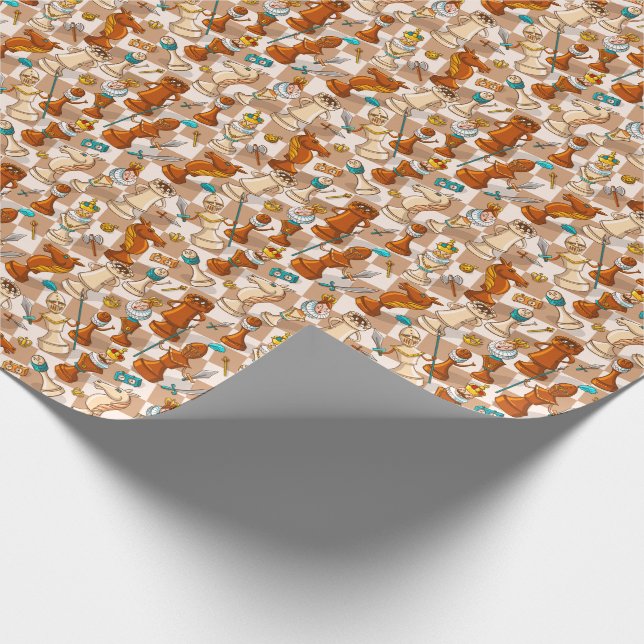 Papel De Regalo Batalla de ajedrez (Esquina)