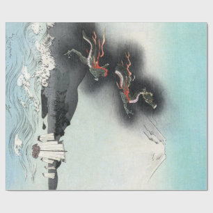 Papel De Regalo Batalla naval Furia del Dragón por el Monte Fuji,