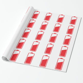 Papel De Regalo Batería roja semillena