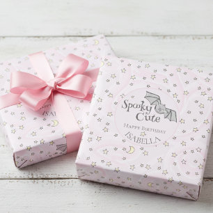 Papel De Regalo Batería rosa, estrellas y lunas adorables