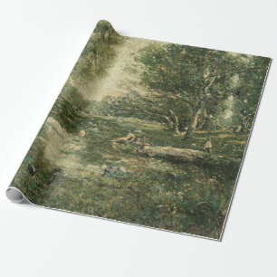 Papel De Regalo Bathers in Green Woodland Landscape (Arte de época