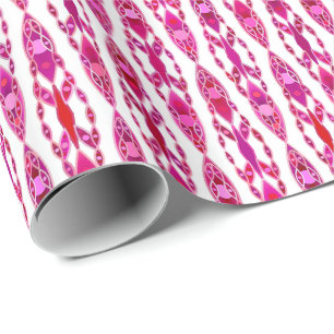 Papel De Regalo Batik tribal - Borquín y rosa fucsia