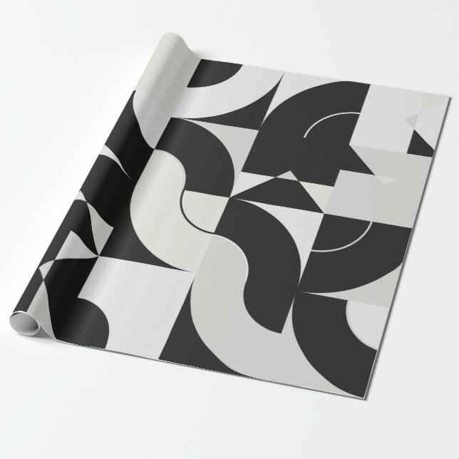Papel De Regalo Bauhaus composition artwork made with abstract ele (Desenrollado)