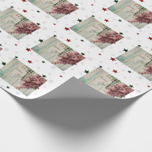 Papel De Regalo Bayas de diciembre de la alegría del solsticio de