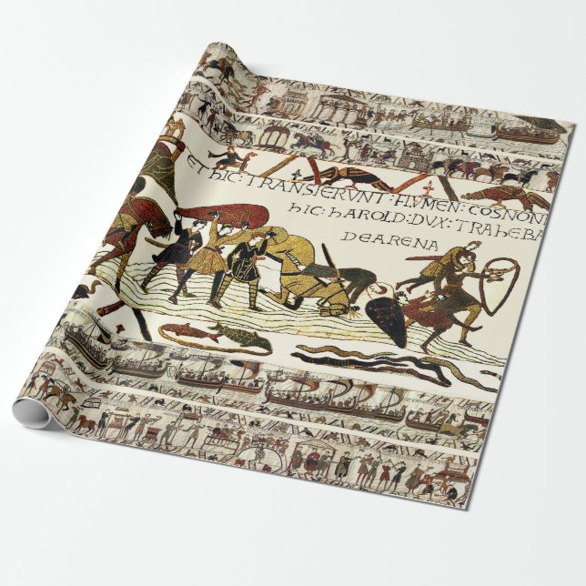 Papel De Regalo BAYEUX TAPESTRÍA William en Mont Saint-Michel (Desenrollado)