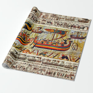 PAPEL DE REGALO BAYEUX TAPESTRY 1066 VIKING BIPS