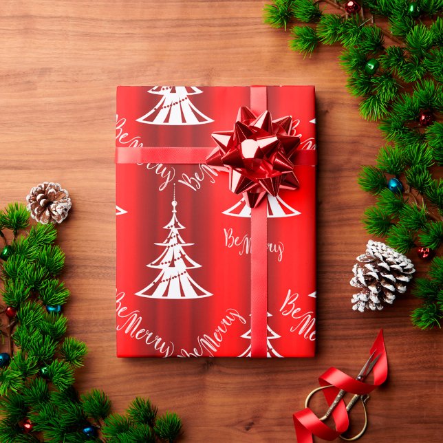 Papel De Regalo Be Merry Red Navidades (Subido por el creador)