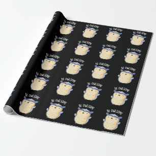 Papel De Regalo Be Owlsome Funny Owl Pun Dark BG