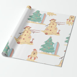 Papel De Regalo Beach Christmas