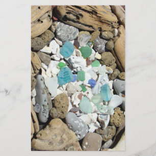 Papel de regalo Beach Combers Blue Sea Glass Fossi